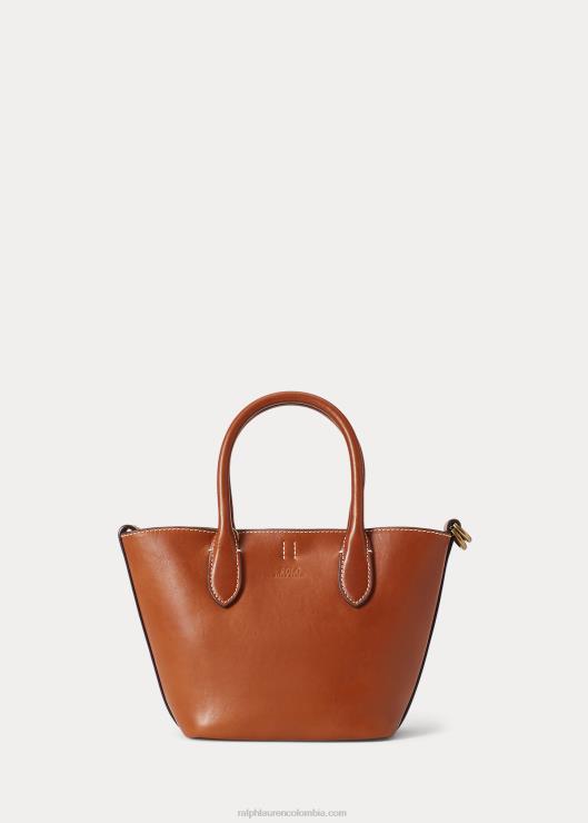 bolso shopper Bellport mini de piel mujer Cuoio Ralph Lauren 2XR2V5205