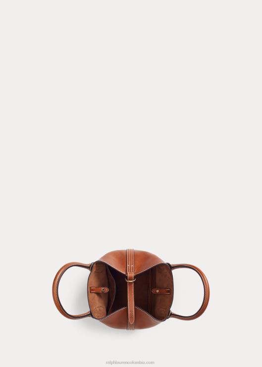 bolso shopper Bellport mini de piel mujer Cuoio Ralph Lauren 2XR2V5205