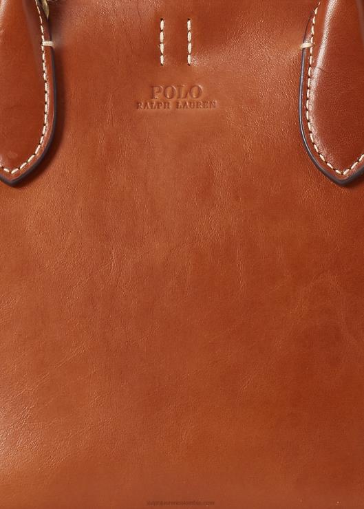 bolso shopper Bellport mini de piel mujer Cuoio Ralph Lauren 2XR2V5205