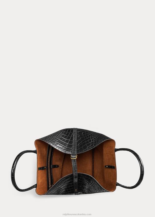 bolso shopper con campana grande en relieve mujer negro Ralph Lauren 2XR2V5225