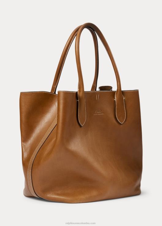 bolso tote Bellport grande de piel mujer Cuoio Ralph Lauren 2XR2V5221