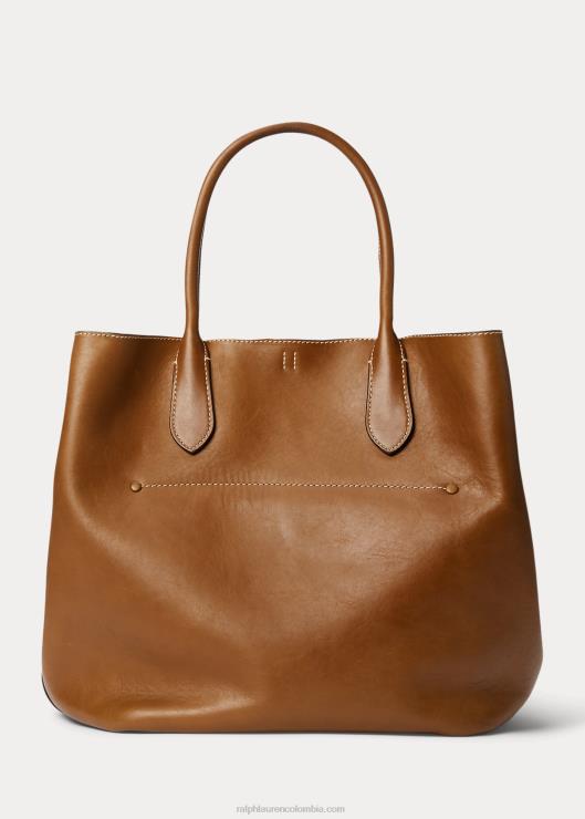 bolso tote Bellport grande de piel mujer Cuoio Ralph Lauren 2XR2V5221