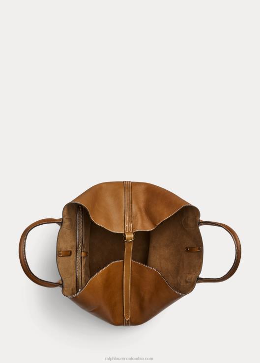 bolso tote Bellport grande de piel mujer Cuoio Ralph Lauren 2XR2V5221