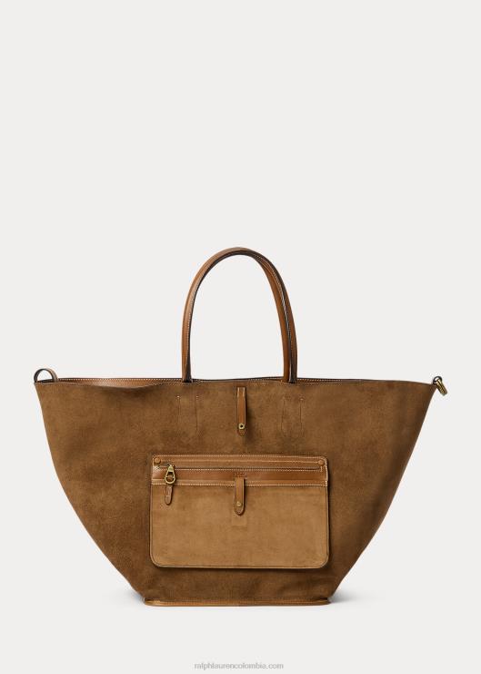 bolso tote Bellport grande de piel mujer Cuoio Ralph Lauren 2XR2V5221