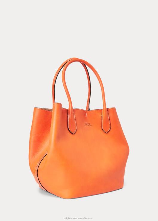 bolso tote Bellport grande de piel mujer caqui Ralph Lauren 2XR2V5220