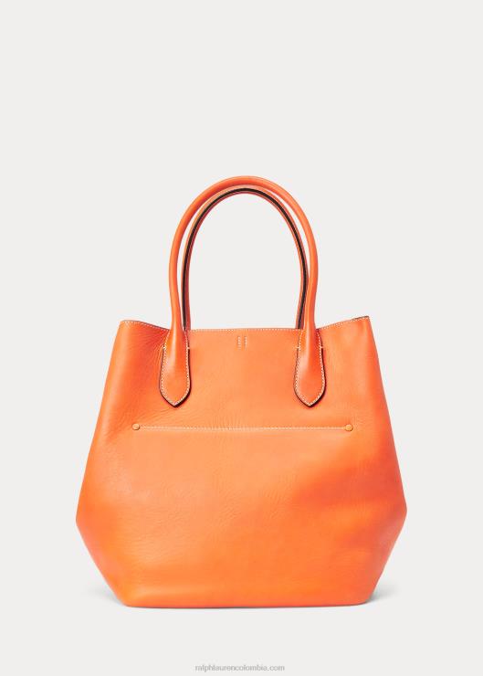 bolso tote Bellport grande de piel mujer caqui Ralph Lauren 2XR2V5220