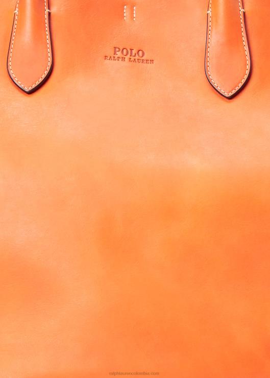 bolso tote Bellport grande de piel mujer caqui Ralph Lauren 2XR2V5220