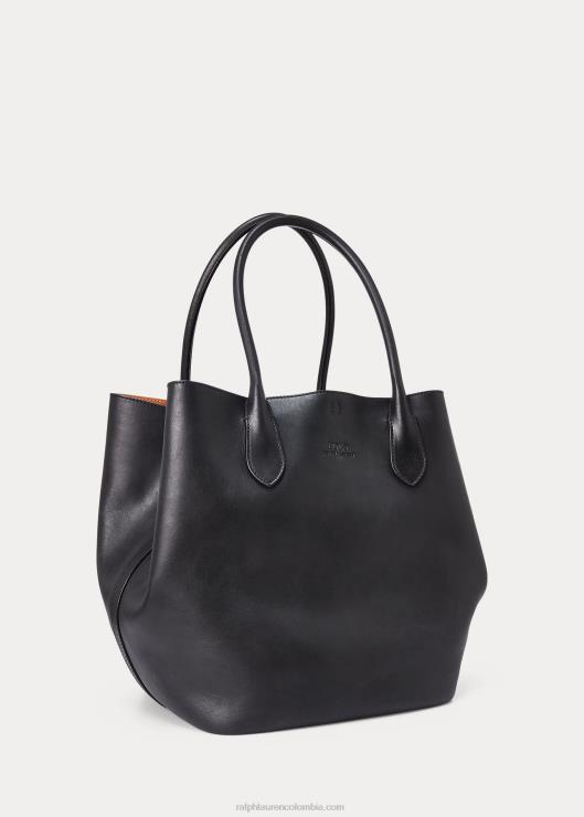 bolso tote Bellport grande de piel mujer negro Ralph Lauren 2XR2V5222