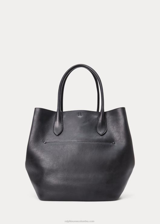 bolso tote Bellport grande de piel mujer negro Ralph Lauren 2XR2V5222