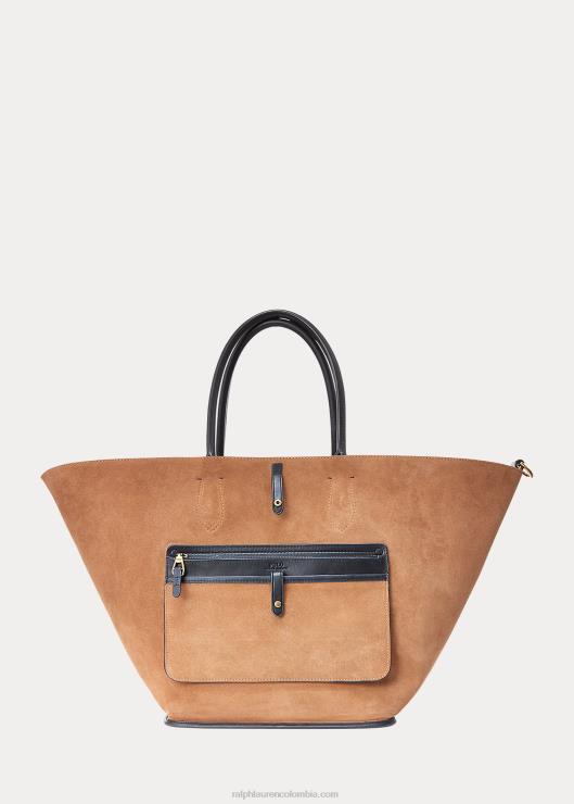 bolso tote Bellport grande de piel mujer negro Ralph Lauren 2XR2V5222