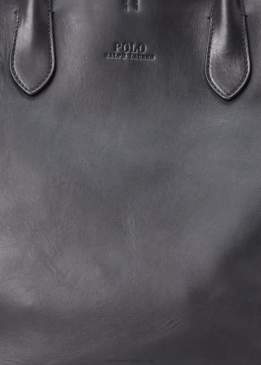 bolso tote Bellport grande de piel mujer negro Ralph Lauren 2XR2V5222