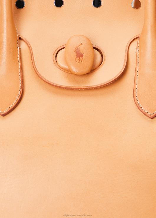 bolso tote Bellport mediano con tachuelas mujer natural Ralph Lauren 2XR2V5215