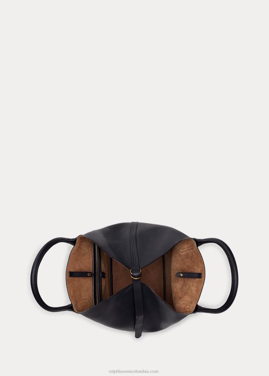 bolso tote Bellport mediano de piel mujer negro Ralph Lauren 2XR2V5219