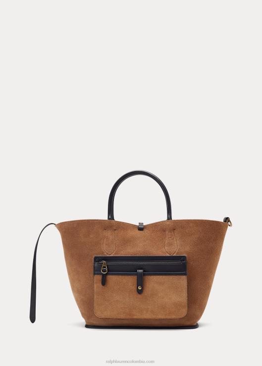 bolso tote Bellport mediano de piel mujer negro Ralph Lauren 2XR2V5219