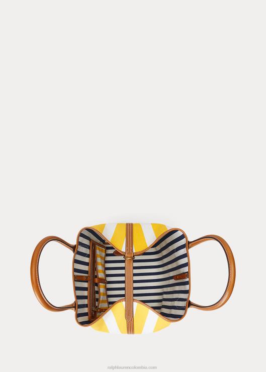 bolso tote Bellport mediano reversible de lona mujer amarillo pez luna/azul marino Ralph Lauren 2XR2V5196