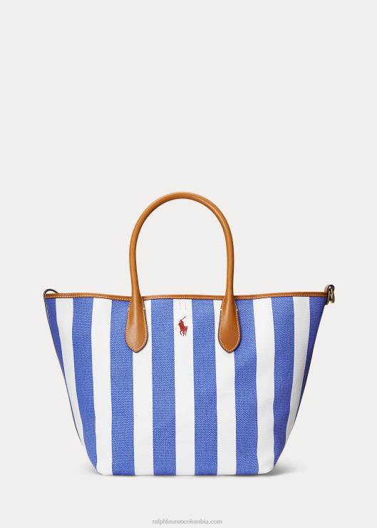 bolso tote Bellport mediano reversible de lona mujer marina real/marina de newport Ralph Lauren 2XR2V5194