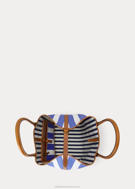 bolso tote Bellport mediano reversible de lona mujer marina real/marina de newport Ralph Lauren 2XR2V5194