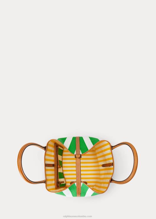 bolso tote Bellport mediano reversible de lona mujer perenne/amarillo pez luna Ralph Lauren 2XR2V5195