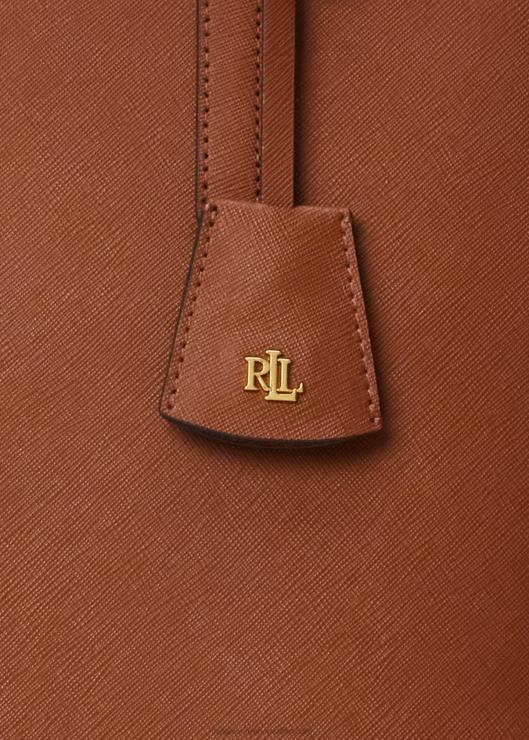 bolso tote clare grande de piel con rayas cruzadas mujer broncearse Ralph Lauren 2XR2V5429