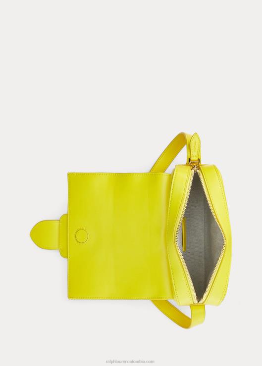 bandolera Welington de piel de becerro mujer amarillo canario Ralph Lauren 2XR2V5263