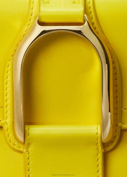bandolera Welington de piel de becerro mujer amarillo canario Ralph Lauren 2XR2V5263