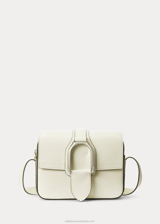 bandolera Welington de piel de becerro mujer crema de lujo Ralph Lauren 2XR2V5143