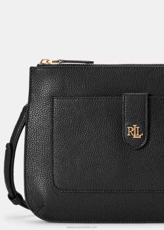 bandolera jamey mediana de piel granulada mujer negro Ralph Lauren 2XR2V5401