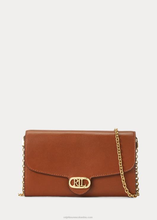 bandolera mediana adair de piel mujer broncearse Ralph Lauren 2XR2V5397