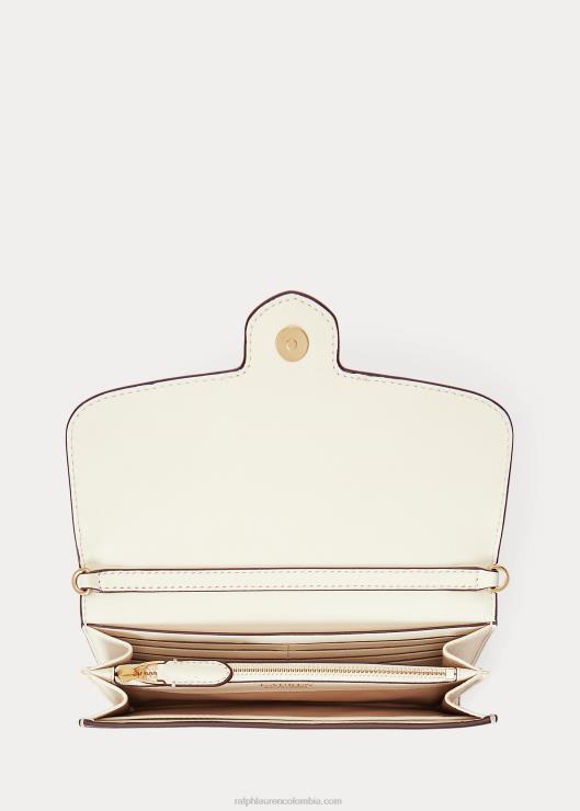 bandolera mediana adair de piel mujer vainilla Ralph Lauren 2XR2V5394