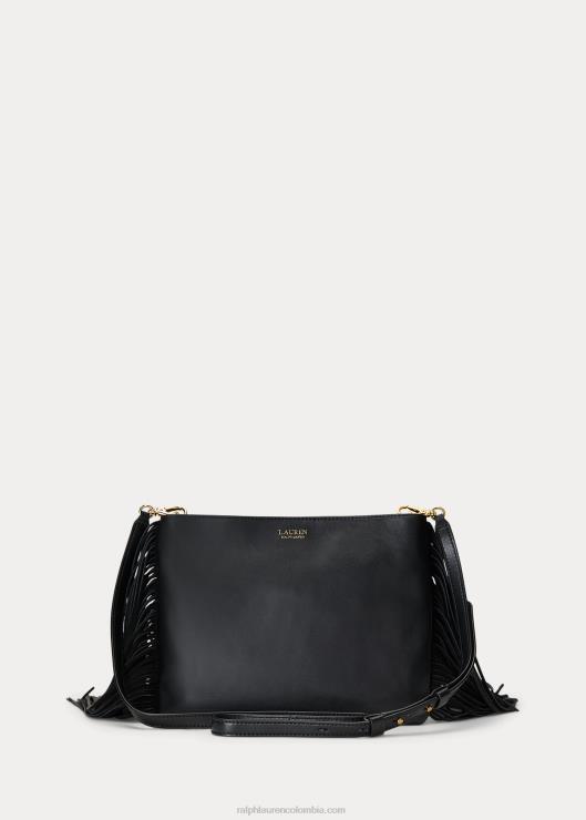 bandolera mediana elaina de piel mujer negro Ralph Lauren 2XR2V5439