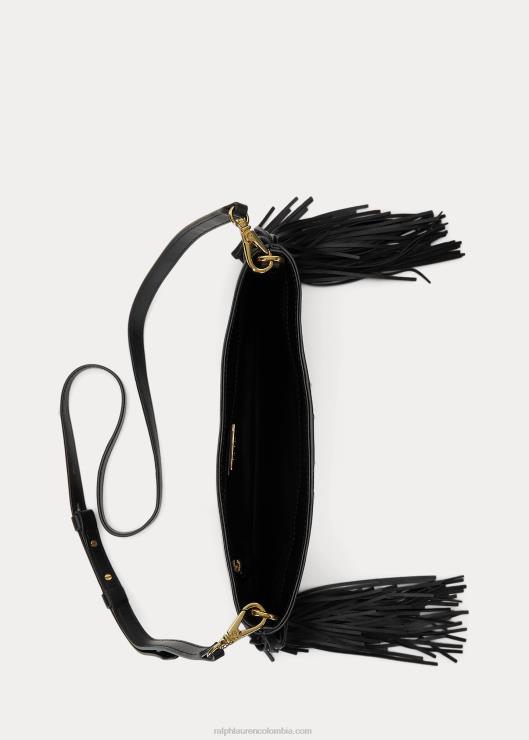 bandolera mediana elaina de piel mujer negro Ralph Lauren 2XR2V5439