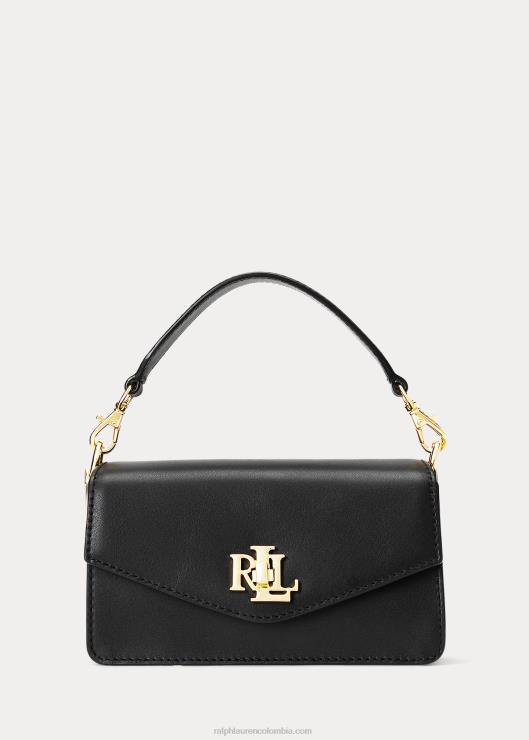 bandolera tayler pequeña de piel mujer negro Ralph Lauren 2XR2V5161
