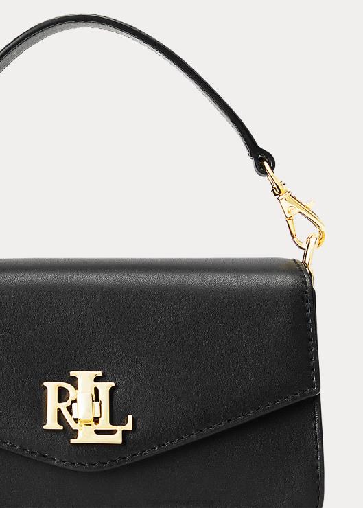 bandolera tayler pequeña de piel mujer negro Ralph Lauren 2XR2V5161
