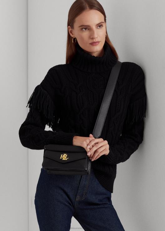 bandolera tayler pequeña de piel mujer negro Ralph Lauren 2XR2V5161