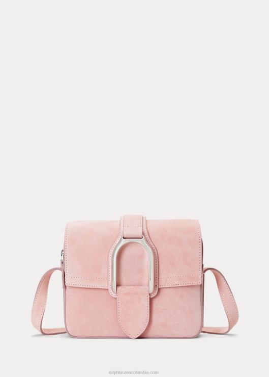bolsa crossbody Welington de ante de becerro mujer ballet rosa Ralph Lauren 2XR2V5140