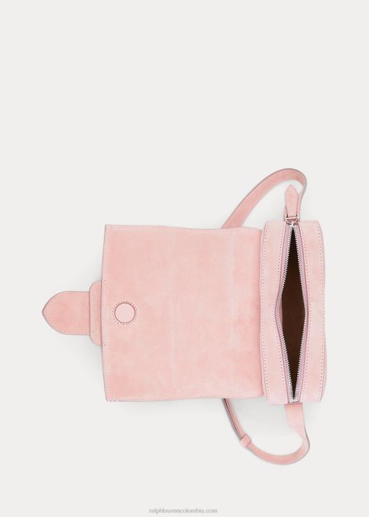 bolsa crossbody Welington de ante de becerro mujer ballet rosa Ralph Lauren 2XR2V5140