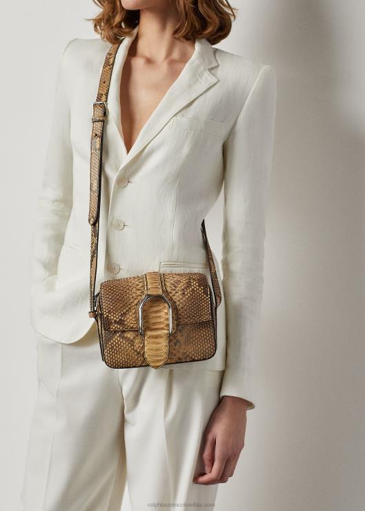 bolsa crossbody con motivo de piel de pitón mujer muy bronceado Ralph Lauren 2XR2V5260