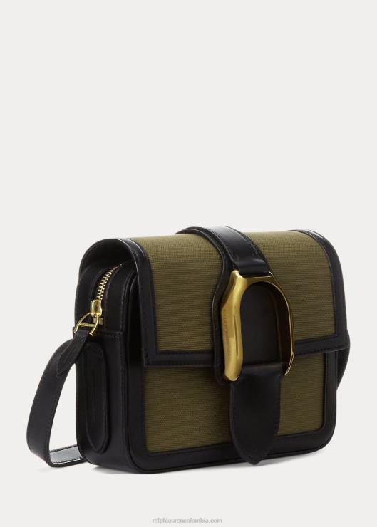 bolsa crossbody de lona mujer aceituna Ralph Lauren 2XR2V5256