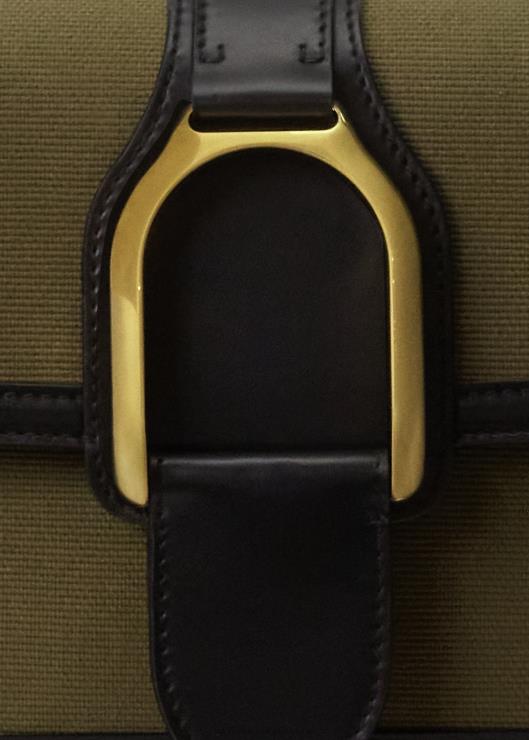 bolsa crossbody de lona mujer aceituna Ralph Lauren 2XR2V5256