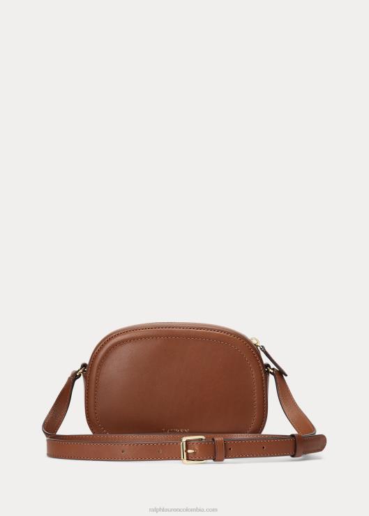 bolsa crossbody jordynn mediana de piel mujer broncearse Ralph Lauren 2XR2V5384