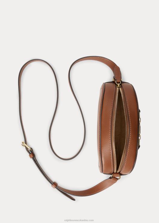 bolsa crossbody jordynn mediana de piel mujer broncearse Ralph Lauren 2XR2V5384