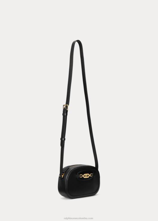 bolsa crossbody jordynn mediana de piel mujer negro Ralph Lauren 2XR2V5383