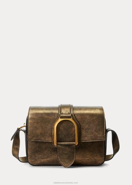 bolsa crossbody metalizada mujer bronce Ralph Lauren 2XR2V5261