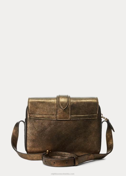 bolsa crossbody metalizada mujer bronce Ralph Lauren 2XR2V5261