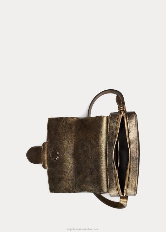 bolsa crossbody metalizada mujer bronce Ralph Lauren 2XR2V5261