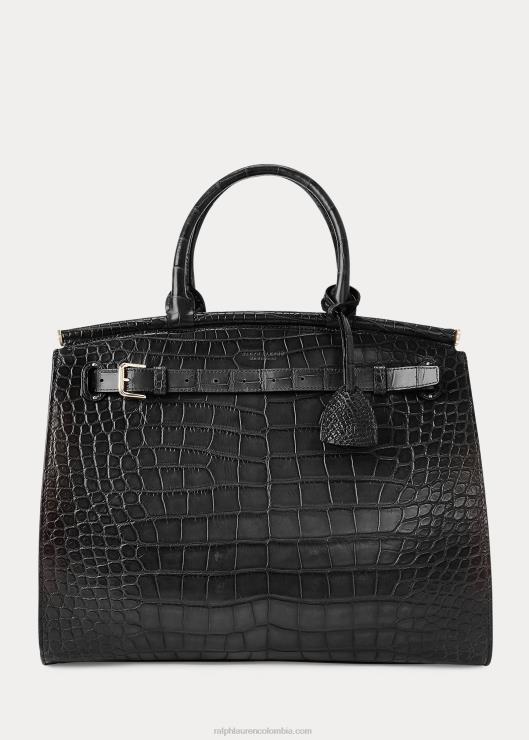 bolso de mano cocodrilo grande rl50 mujer negro Ralph Lauren 2XR2V5305