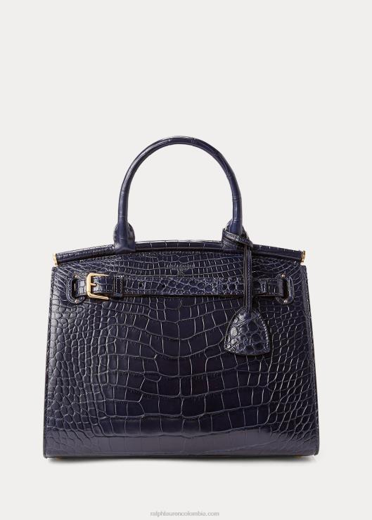 bolso de mano cocodrilo mediano rl50 mujer marina marina Ralph Lauren 2XR2V5292
