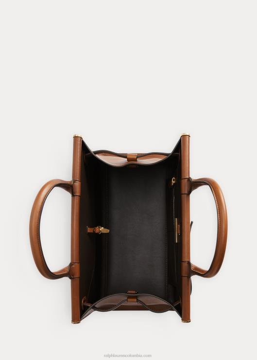 bolso de mano mediano rl50 bruñido mujerRalph Lauren 2XR2V5298