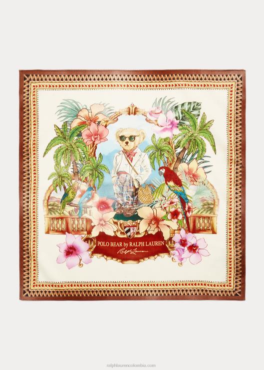 bufanda de algodón con osito de polo mujer multi Ralph Lauren 2XR2V5551