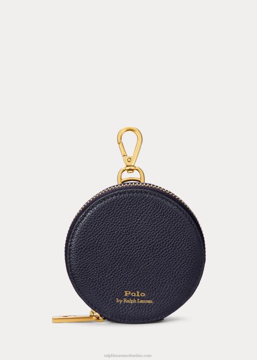 monedero de piel polo id mujer azul marino medianoche Ralph Lauren 2XR2V9743